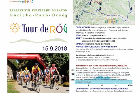13. TOUR de RŐG   Green Exercise  kolesarski rekreativni maraton   Goričko-Raab-Őrség